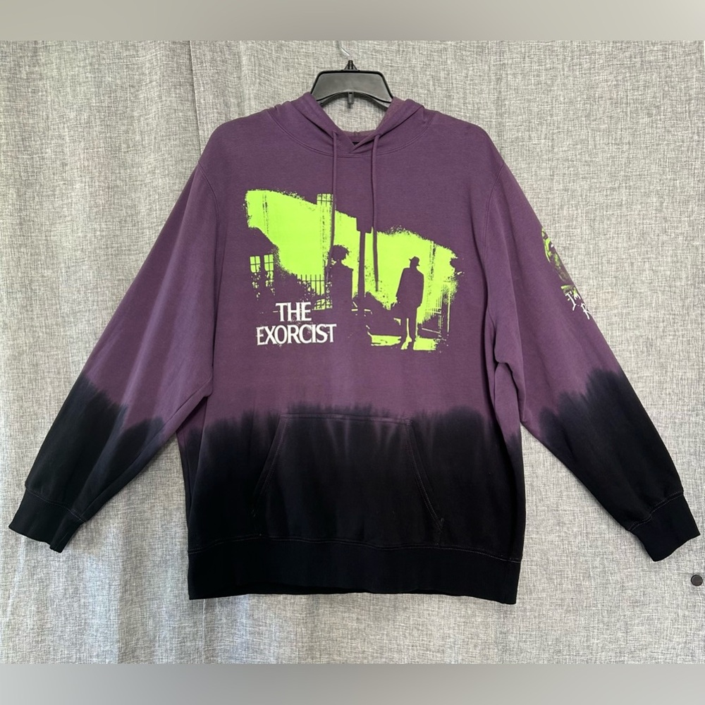 The Exorcist Men's Graphic Print Purple & Black Gradient Hoodie 2XL (50/52)